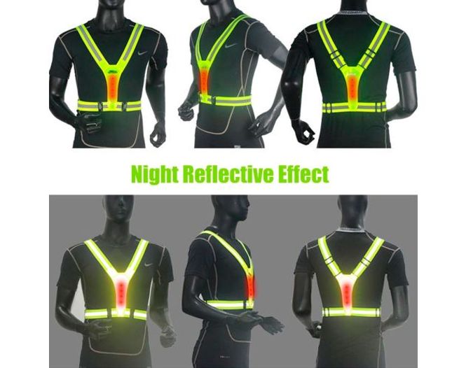 Hovedbilde Japcell Refleksvest med lys